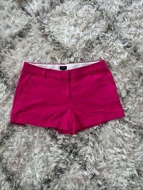 J. Crew Bright Fuchsia Hot Pink Chino Shorts size 10
